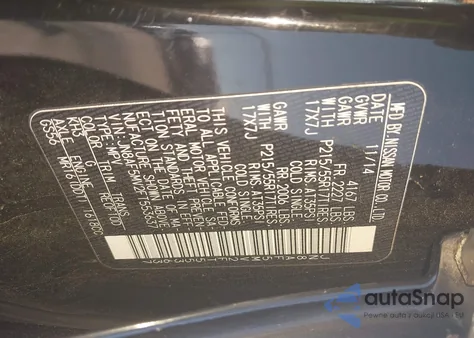 2015 Nissan Juke Sl z USA, uszkodzony, nr VIN JN8AF5MV2FT553637